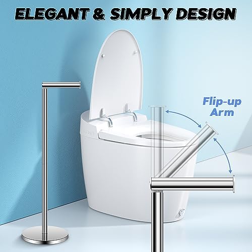 TACGEA Stainless Steel Toilet Paper Holder 4 Rolls Space-Saving Design
