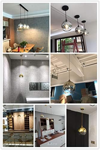 Dimmable Globe Pendant Light with Chrome Shade