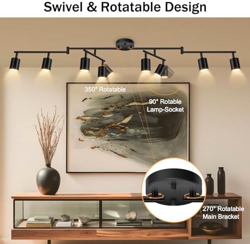 Modern Black Track Lighting Kit for kitchens and more