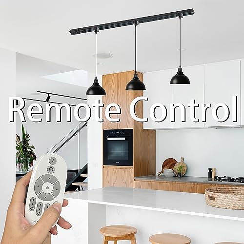Smart Pendant Light with Dimmable_LED for Kitchen Bar Modern Black Design