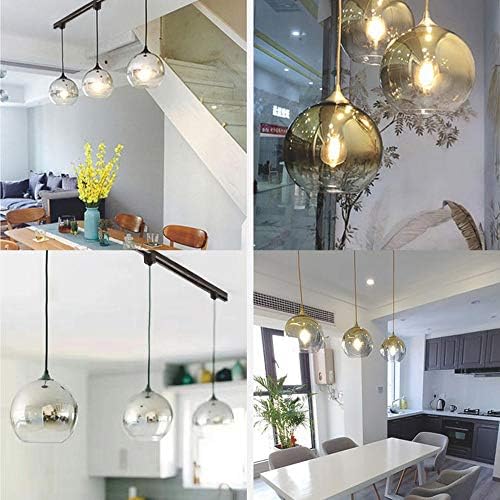Dimmable Globe Pendant Light with Chrome Shade