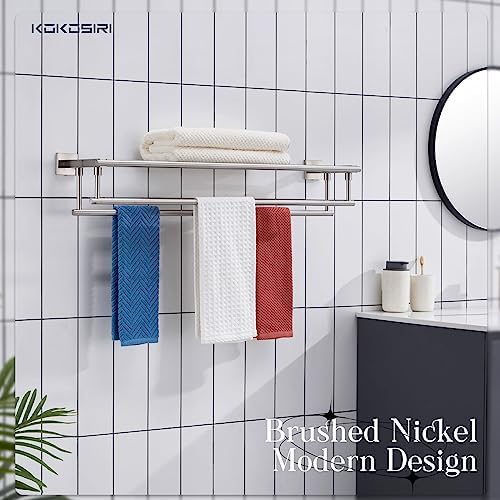 Sturdy 32-inch Towel Bar with Brushed Nickel for Home Bathroom Use