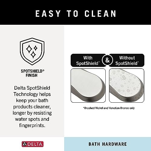 Versatile bath towel holder with SpotShield finish
