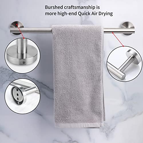 10-Piece 16-Inch Brushed Nickel Bathroom Accessories Set