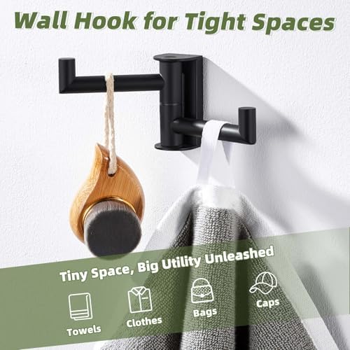 Sturdy 2-Arm bath Swivel Towel Holder for Home Kitchen