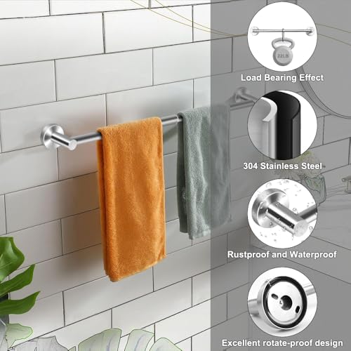 MGahyi Adjustable Towel Bar Silver - wall-mounted rustproof