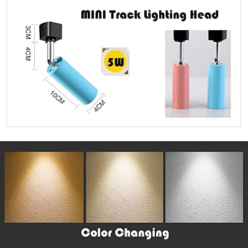 Adjustable LED Track Spotlight with Color-Changing Light