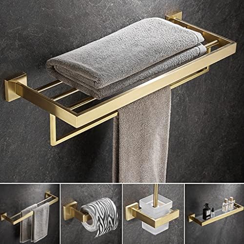 Stainless Steel Brushed Gold Bathroom Towel Bar Rail Rack