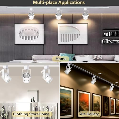 8pcs LED Track Lighting with GU10 Bulbs and Dimmable Brightness