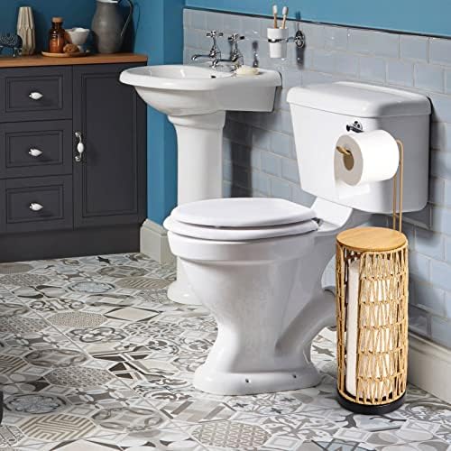 Trongee Freestanding Toilet Paper Holder with Storage
