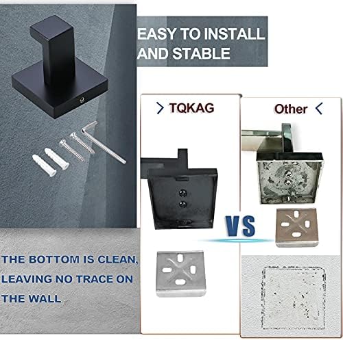 Matte Black 4-Piece Bathroom Towel Holder Kit