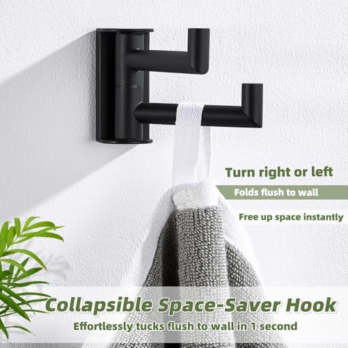 Sturdy 2-Arm bath Swivel Towel Holder for Home Kitchen