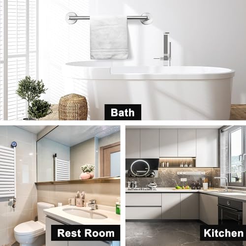 MGahyi Adjustable Towel Bar Silver - wall-mounted rustproof