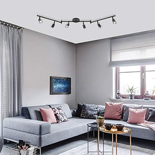 Globe Electric Payton 6-Foldable Track Lighting Matte Black - Modern Easy to Install