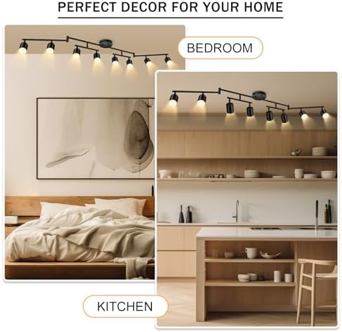 Modern Black Track Lighting Kit for kitchens and more