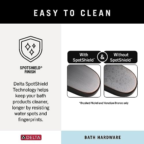 Delta Faucet 76435-RB Ashlyn Double Towel Hook SpotShield Venetian Bronze