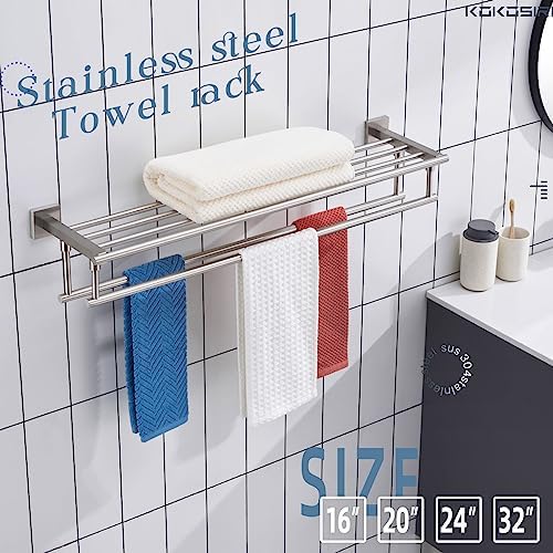 Sturdy 32-inch Towel Bar with Brushed Nickel for Home Bathroom Use
