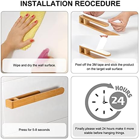Sturdy Bamboo Towel Holder for Bathrooms