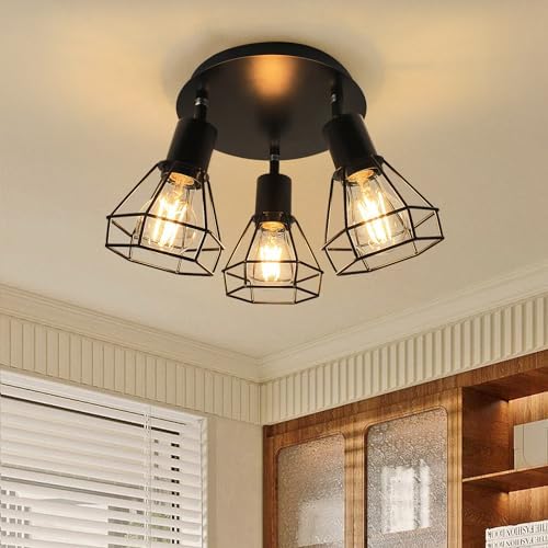 3-Light Track Lighting - Modern Industrial Ceiling Kit