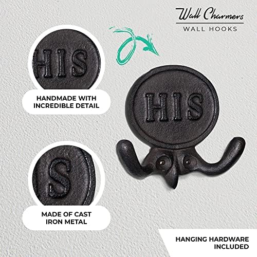 Two Rustic Mr Mrs Farmhouse Towel Hooks for Your Bathroom