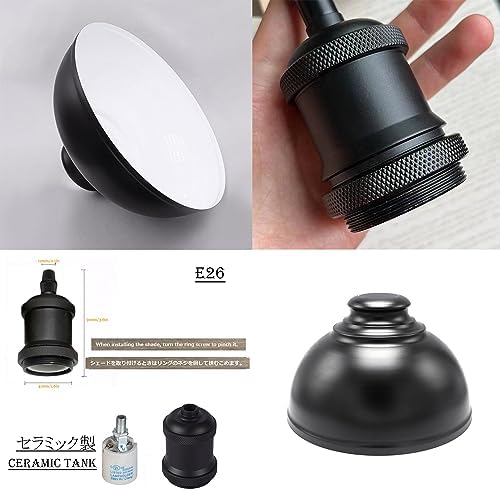 Smart Pendant Light with Dimmable_LED for Kitchen Bar Modern Black Design
