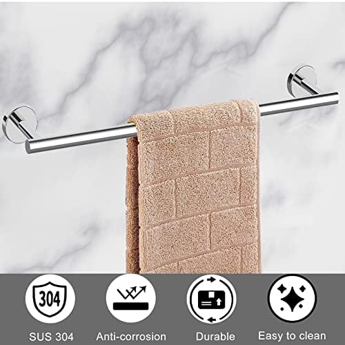 Sturdy 8-Piece Chrome Bath Hardware Set