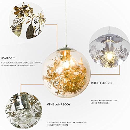 Trendy H-Type Pendant with Glass Shade