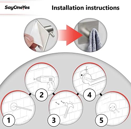 5-Piece Brushed Nickel Bathroom Hardware Set - Wall-Mounted Towel Bar Holder