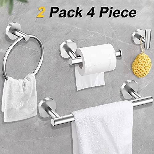 10-Piece 16-Inch Brushed Nickel Bathroom Accessories Set