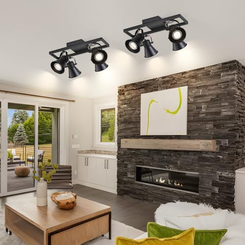 KEESFU Black Track Lighting for Kitchens Living Rooms