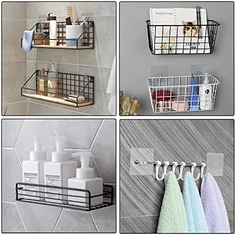 8-Piece Showers Caddy Adhesive Hooks Replacement