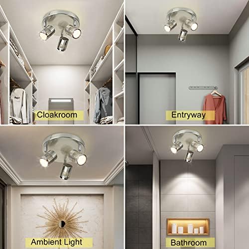 Industrial Lighting Kit 3-Light Track Ceiling Lighting