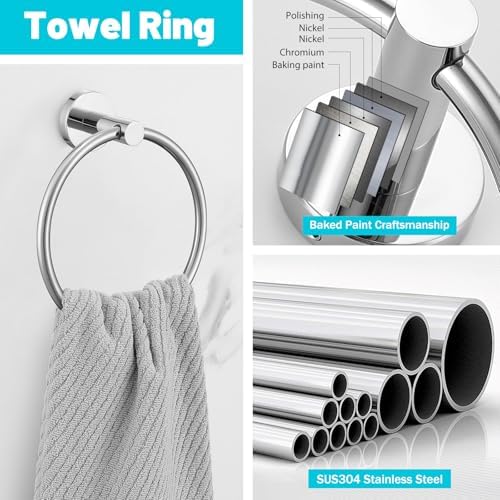 Chrome Bronze Bathroom towel bar set