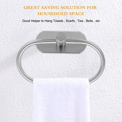 Sturdy Oval Towel Holder - Rust-Free Wall-Mounted Bath Organizer