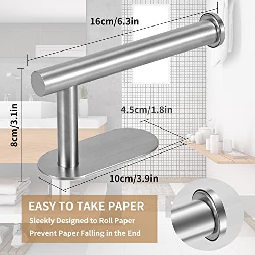 Elegant Wall-Mounted Toilet Paper Holder with Rust-Resistant Steel