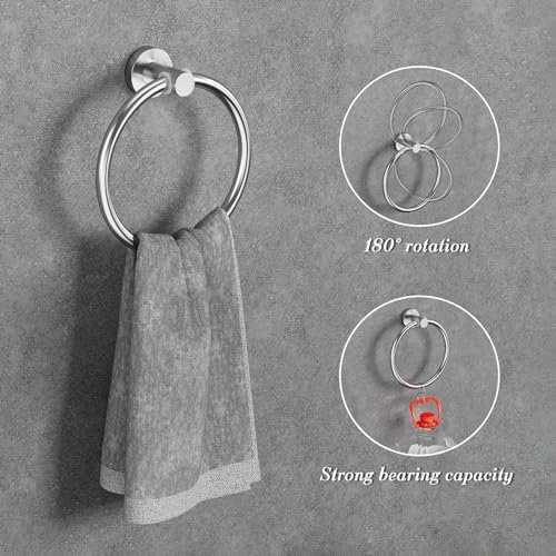 Bathroom Hardware Towel Bar Set Brushed Nickel 5-Piece Set Hand toxin-free