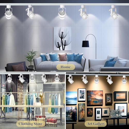 6-Light GU10 Track Lighting Kit with Aluminum Rails
