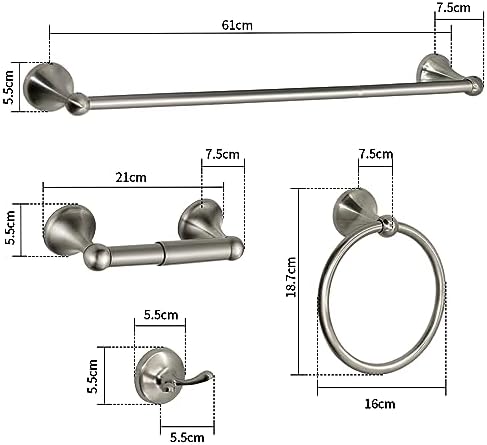 ZGELIN 8-Piece Adjustable Towel Bar Set