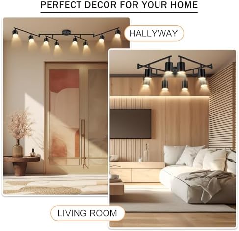 Modern Black Track Lighting Kit for kitchens and more