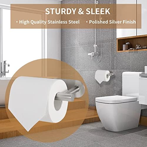Elegant Wall-Mounted Toilet Paper Holder with Rust-Resistant Steel
