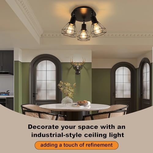 3-Light Track Lighting - Modern Industrial Ceiling Kit