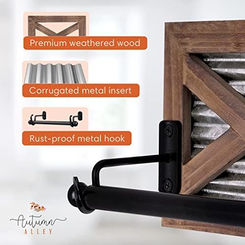 autumn alley rustic barn door toilet paper holder