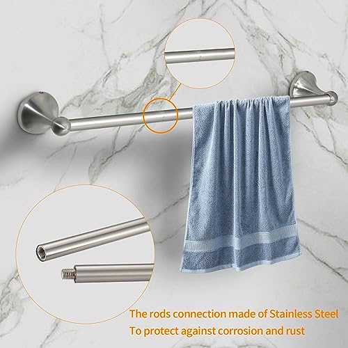ZGELIN 8-Piece Adjustable Towel Bar Set