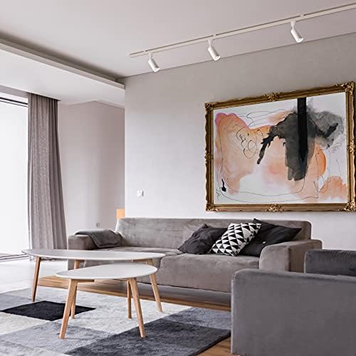 Modern White Metal Track Lighting Adjustable Angle with Remote Control