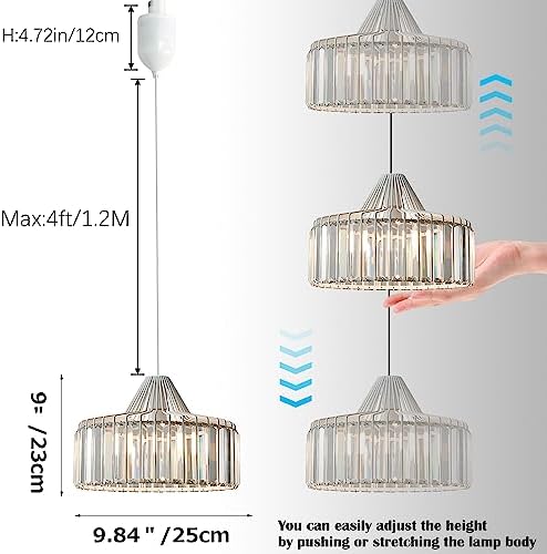 Sleek Crystal Track Pendant Light