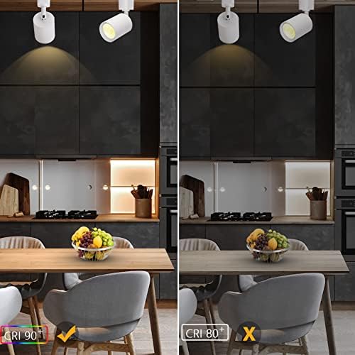 8-Piece 10W LED Track Lighting Heads CRI 90 3000K Warm White