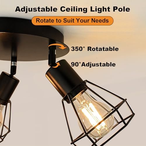 3-Light Track Lighting - Modern Industrial Ceiling Kit