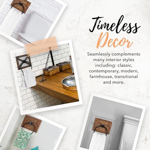 Autumn Alley Barn Wood Farmhouse Towel Ring